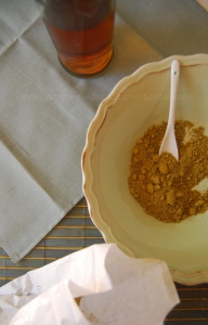 Henna leaf powder in a bowl